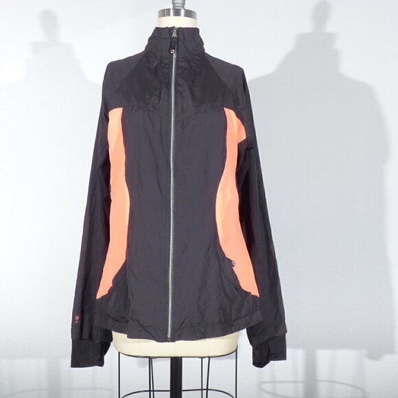 Sweaty Betty Windbreaker Jacket Black Pink M Athleisure Workout gorpcore street - Picture 1 of 9